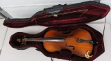 3/4 Cello Engelhardt model E111, serial number 11223 with a case and bow