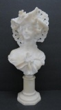 Two piece plaster bust, 16