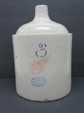 3 Gallon Red Wing jug, large wing