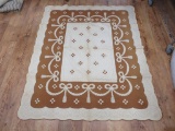 Lovely quilt with raised pattern swag and raised dots, 70