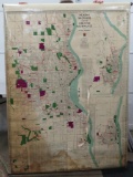 Wall map of Greater Milwaukee area with Racine and Kenosha, 64