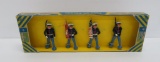 CRC Toys on Parade, four toy soldiers, boxed set, US Marine Corp Color Party, 3 1/2