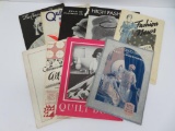 Fashion, Crochet and Quilt booklets, 9 pieces