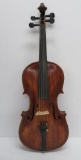 Vintage Violin with wooden case and bow, Ole Barnemann Bull Christiaria Norsis 1853