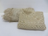 Two lovely crochet tablecloths, table covers, 93