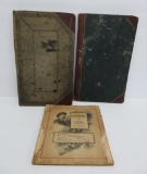 Two antique ledger books and Old Trusty incubator and brooder book