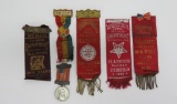Six GAR Illinois ribbons and Representative medal