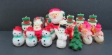 18 vintage Christmas candles, Santa, Snowmen and trees, 3
