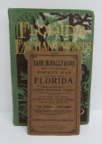 1908 Florida Pocket Map, Railroad System and Florida Enchantments book, 1908 by Dimock