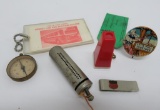 Nice group of souvenirs, viewer, dime bank, Political pin-mechanical