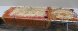 Velvet table coverings with fringe