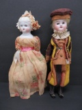 French Jester doll and parisian hair bisque