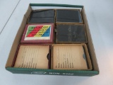 About 70 glass slides, 4