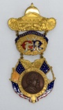 38th National GAR Encampment medal Representative, enameled, 4 1/2