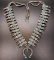 Navajo Sterling Silver and Turquoise Squash Blossom Necklace