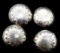 Four Sterling Silver Concho Buttons