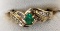 Ladies Emerald and Diamond Fashion Ring with Appraisal