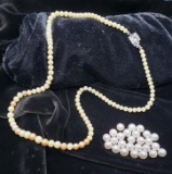 Vintage Faux Pearl Strand and Loose Pearls from China Excursion