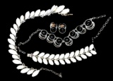 Vintage Costume Jewelry Sets; Black and White
