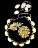 Vintage Costume Jewelry Grouping, Including Coro Choker