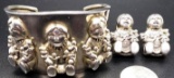 Sterling Silver Kachina Doll Cuff Bracelet and Matching Earrings