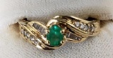 Ladies Emerald and Diamond Fashion Ring with Appraisal
