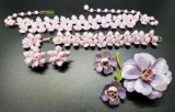 Vintage Lavender Colored Jewelry Lot