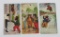 Three Cracker Jack Teddy Bear postcards, 1900's