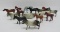 15 metal farm animals, Britain, LIncoln log and USA marked