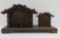 Wooden chalet cabin inkwell and stamp holder, wood, 7