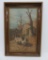 Pastoral oil on canvas framed, 22 1/2