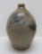 Large Ovoid jug, 4 gallon with cobalt leaf design, 16 1/4