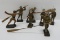 Seven Lineol Composition toy soldiers, WWII, 2 3/4