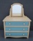 Wooden doll dresser, painted, 16 1/2