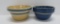 Two small stoneware bowls, blue banded 5 1/2