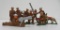 Vintage Metal Soldier Grouping with Dog and Weapons