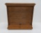 Oak desk organizer, roll front and drawer, marked 4688