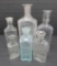 Six vintage Wisconsin medicine bottles, 3 1/2