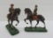 Two mounted composition soldiers, TRICO, 6