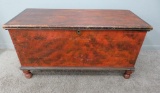 Early Grain Painted Blanket Box