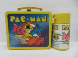 Pac-Man metal lunch box and thermos, very nice condition