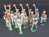 15 Barclay Manoil sailor toy soldiers, metal