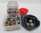 Large lot of vintage marbles, machine made about 285
