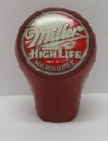 Miller ball knob, beer tapper marker, Fischer Prod Co