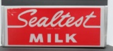 Sealtest Milk two sided sign, one side lights, red and white, working, 25
