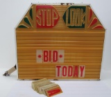 Stop Look lighted sign, assorted letters, works and flashes