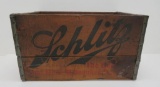 Schlitz wooden beer crate, 6-33, nice graphics, 18