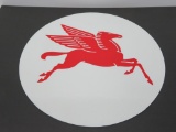 Mobil Oil Pegasus Decal on Glass sphere