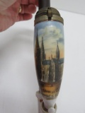 Antique German Porcelain Long Stemmed Pipe with Cologne Cathedral