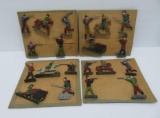 Antique home made casting set toy soldiers, 20 pieces